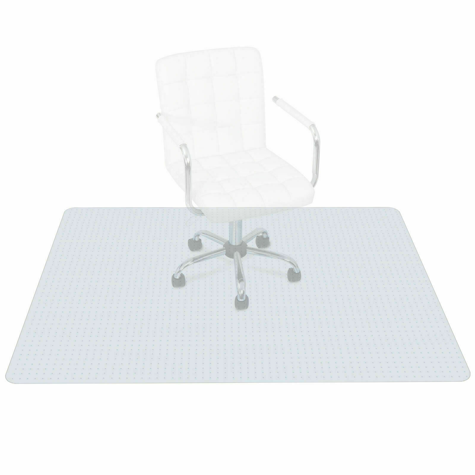 60.2X46.4 Inch Home Office Chair Mat PVC Floor Studded Back For Pile Carpet