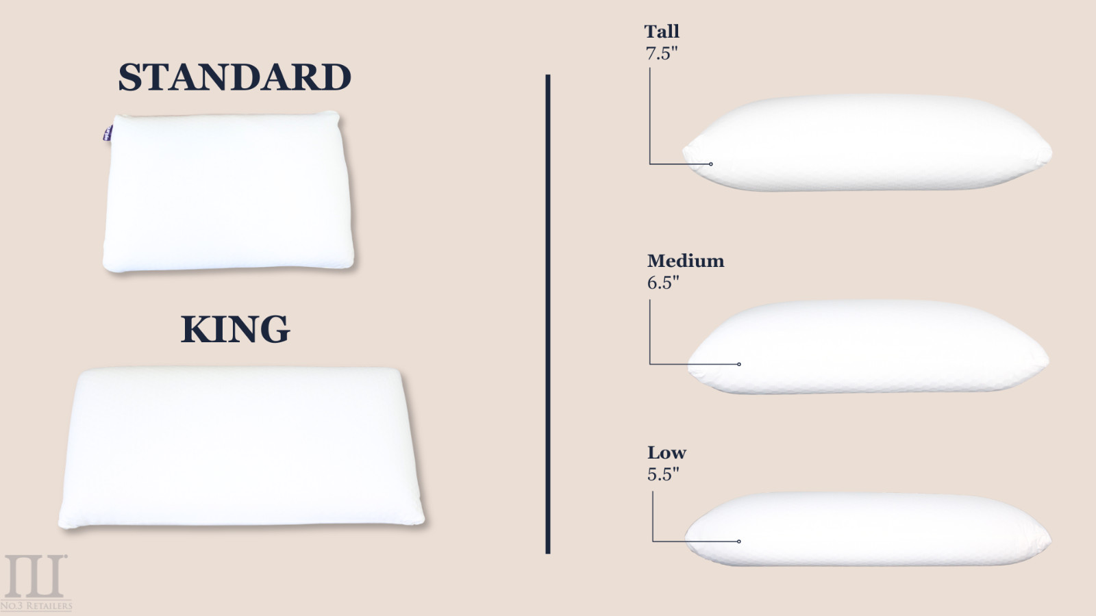 Purple Harmony Pillow - The Greatest Ever - Standard Size, Low / Medium / Tall