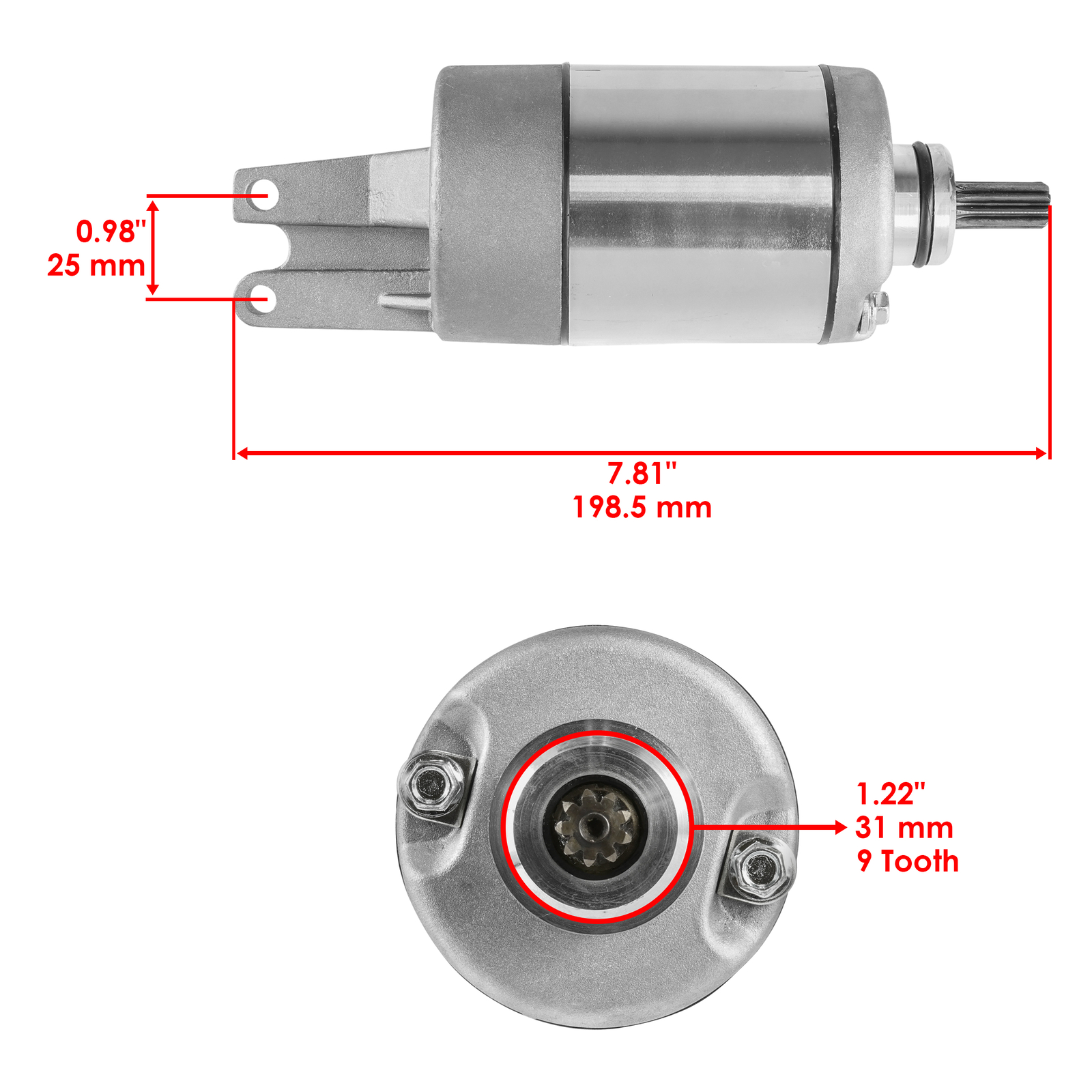Caltric Starter For Honda Pioneer 700 SXS700M2 SXS700M2D 2018-2024 31200-HL3-003