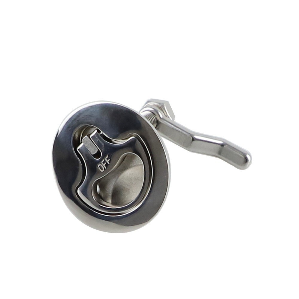 2Pcs 316 Stainless Steel Marine Boat Hatch Latch Turning Lift Handle Flush Mount