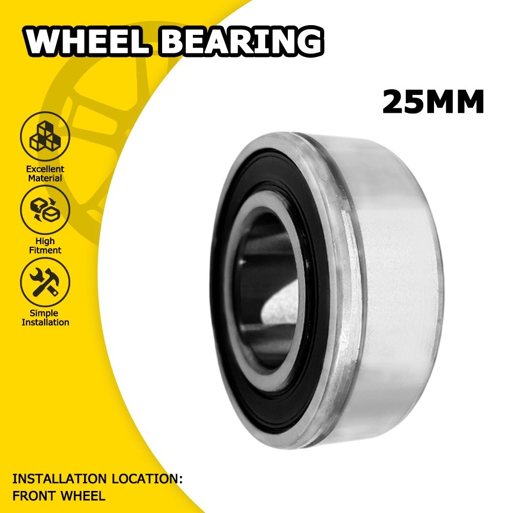 25mm ID Front Wheel Bearing Replace 1Kit For Harley 21" Wheels ABS Compatible US