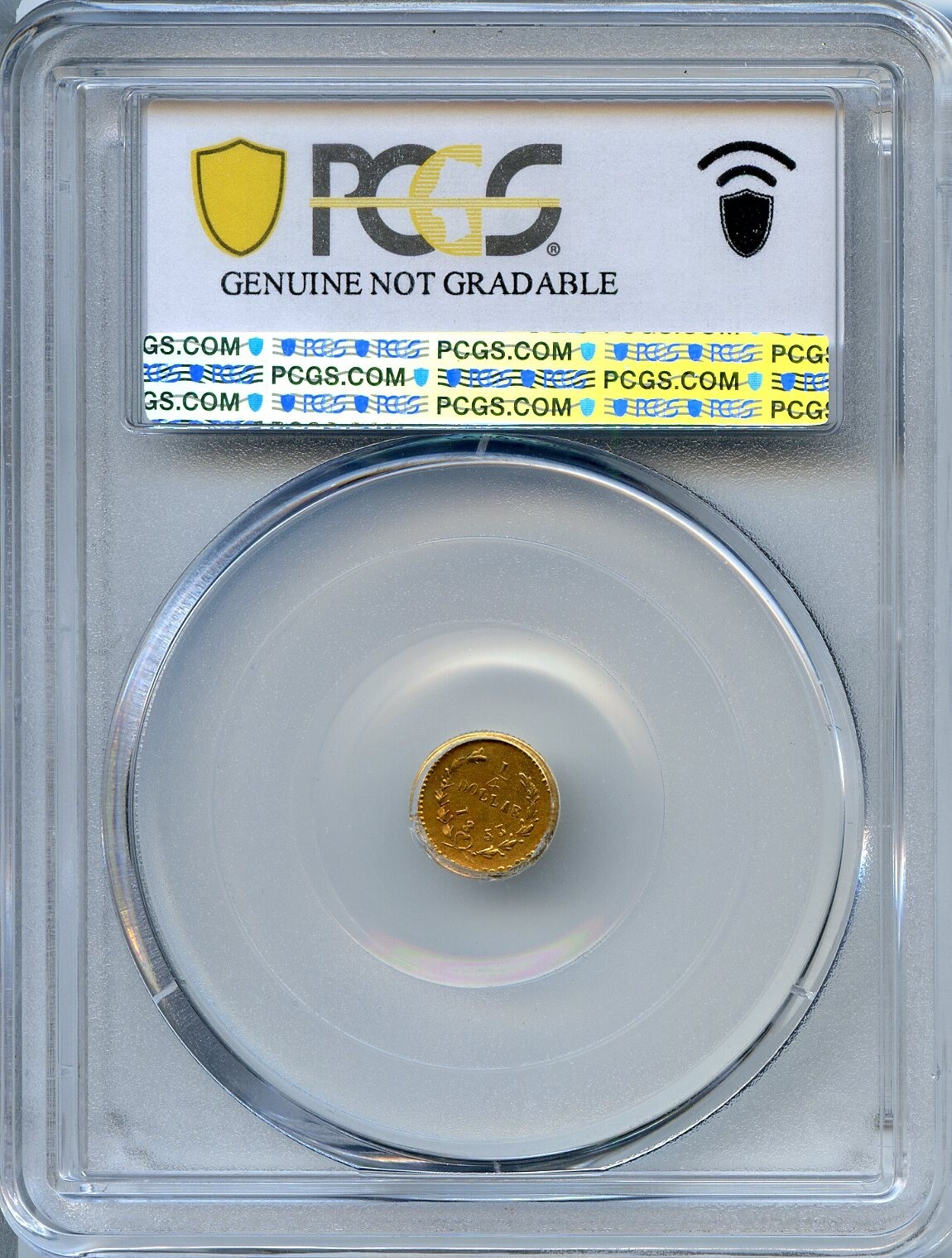 RARE - 1853 G25C California Fractional Gold / BG-215 / PCGS AU / LR7