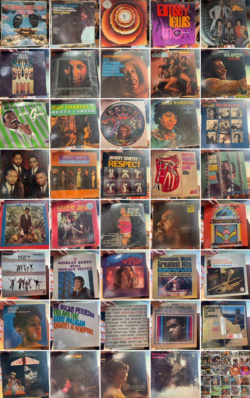Lot Of 55 African American Album Covers / Decor / Jazz / Soul / Reggae / Funk