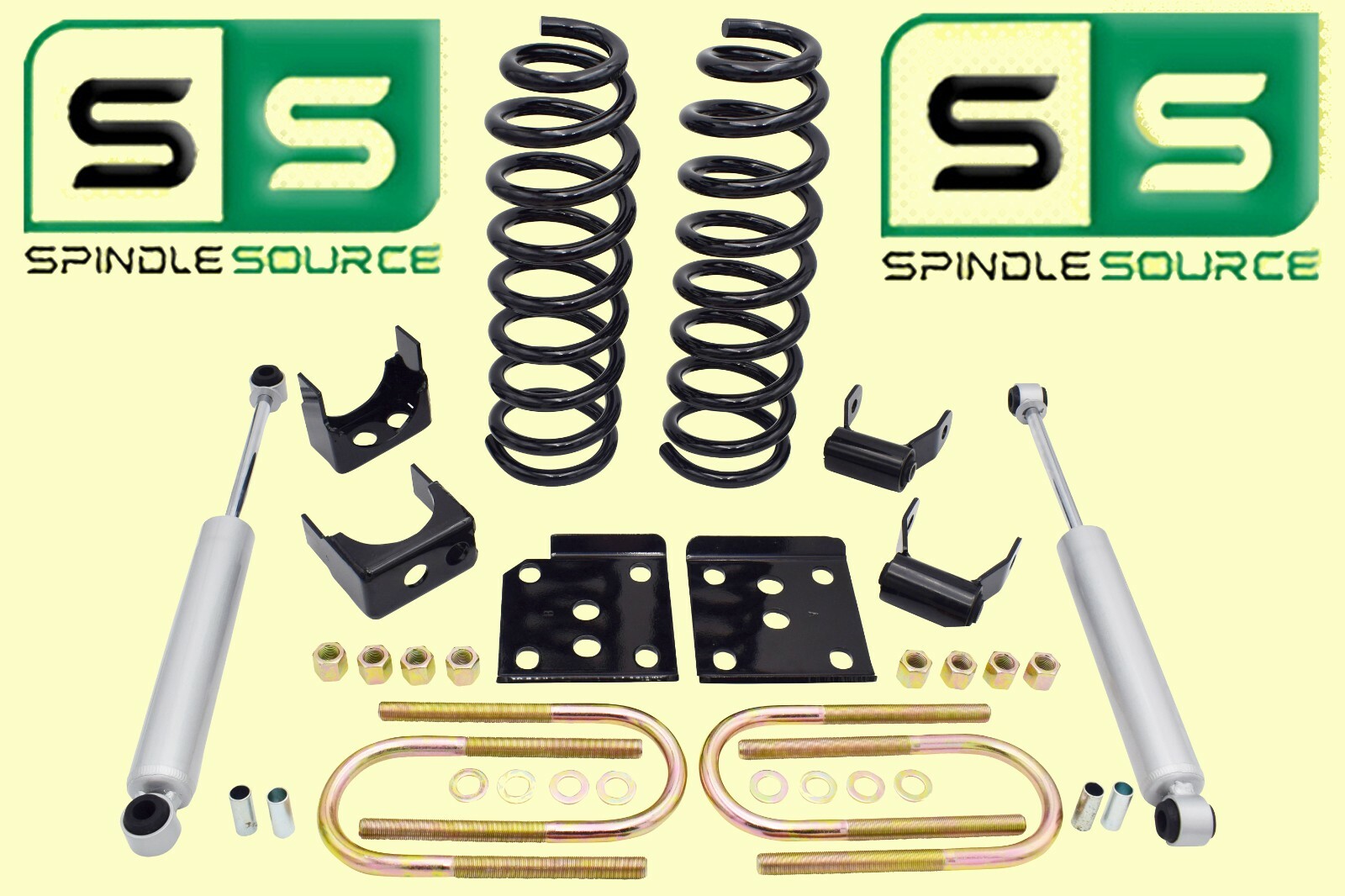 3" / 5" Drop Lowering Kit Coils Flip 3/5 + SHOCKS Fits 15-20 Ford F-150 F150