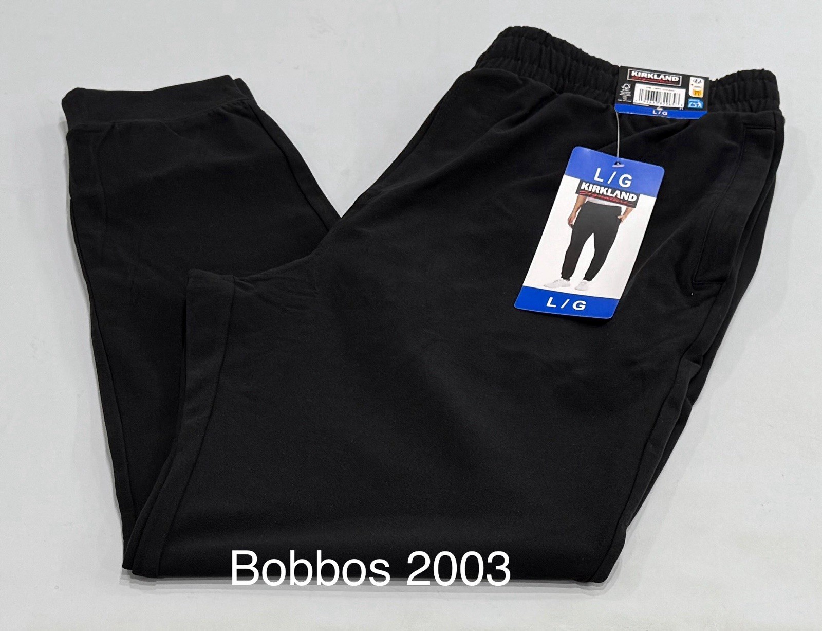 Kirkland Signature Men’s Moisture wicking Fabric Lounge Jogger, Black, Size L