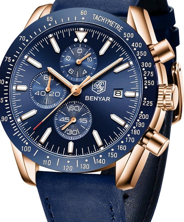 BENYAR - Stylish Wrist Watch for Men, Genuine Silicone Strap Watches. FREE SHIP