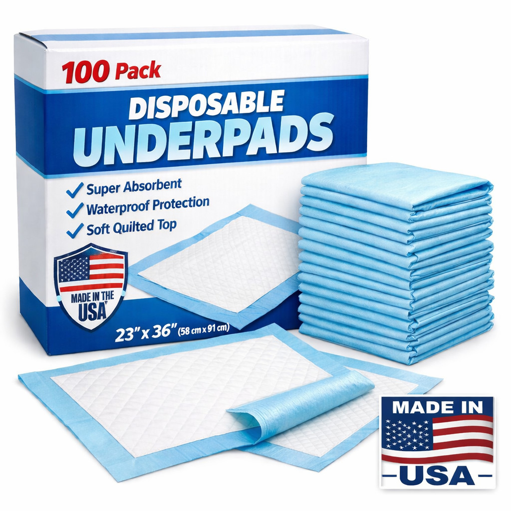 100 Pads Adult Urinary Incontinence Disposable Bed pee Underpads 23x36