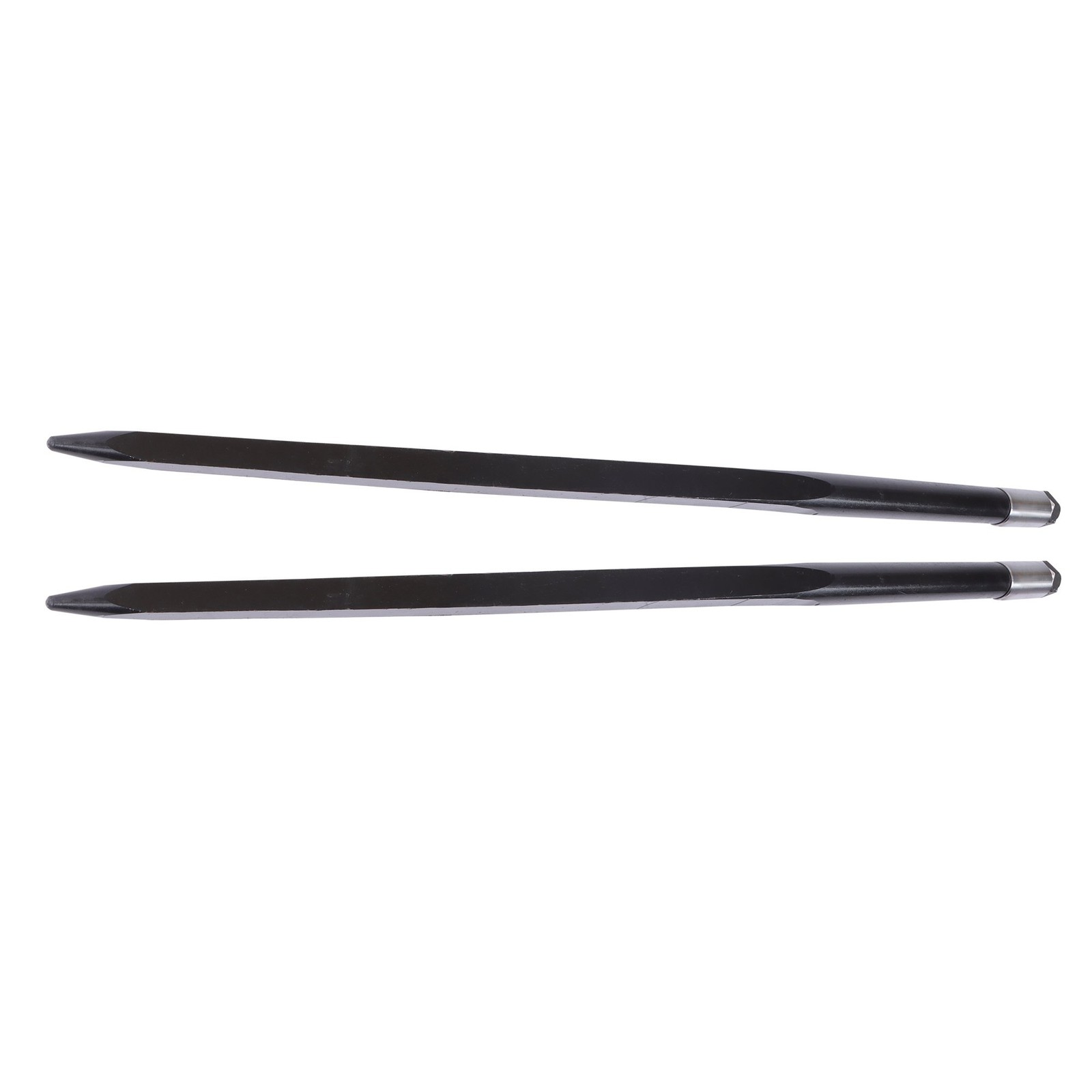 49IN Hay Spike Bale Spear 4500lb Capacity Spike Fork Fit For Tractor Black 2 Pcs