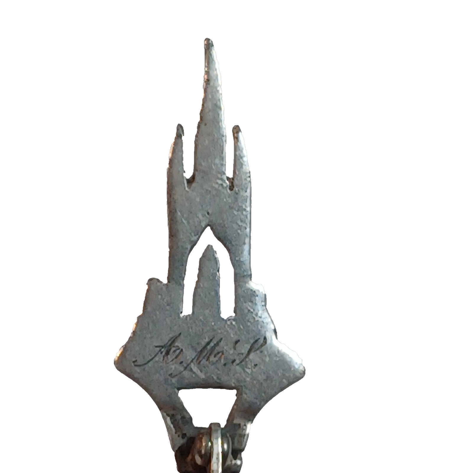 Vtg Scott Monument Edinburgh Saunders & Shepherd Sterling Spoon Brooch Pin