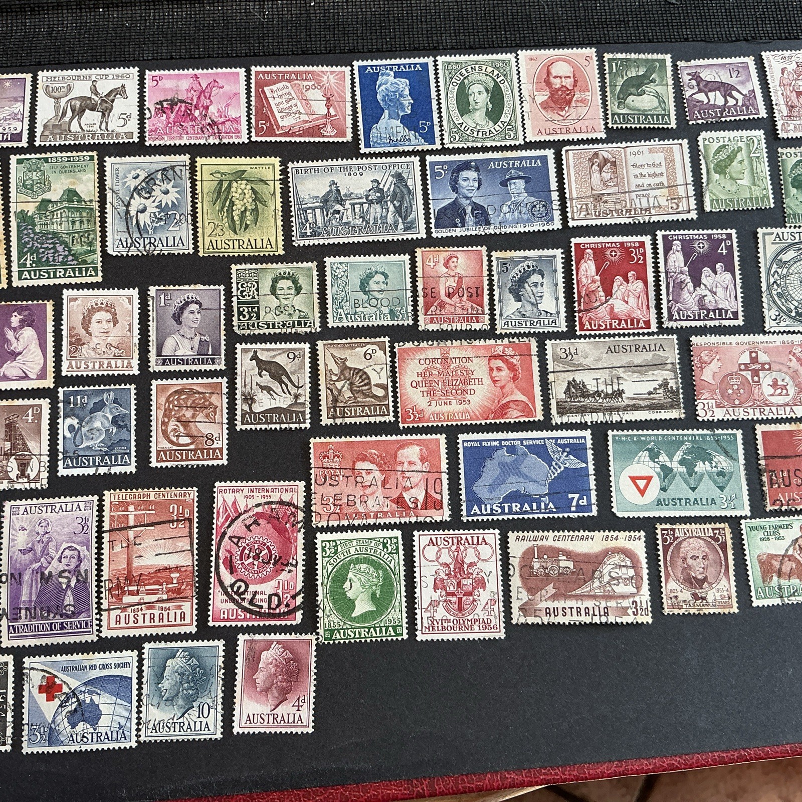 76 Australian, Australian Stamps Early Queen Elizabeth ll Used #7a