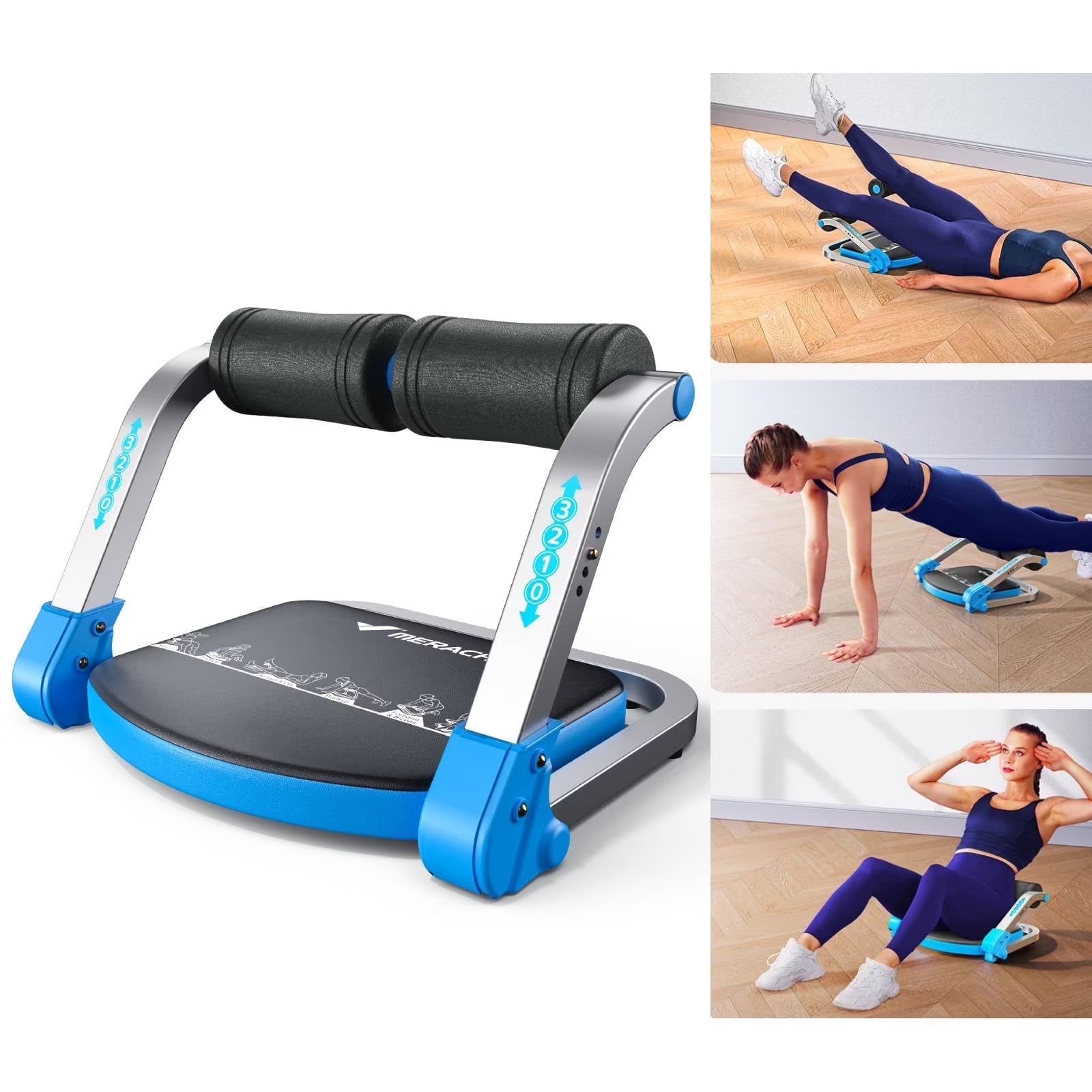 MERACH Ab Machine for Home Gym Adjustable Ab Trainer with 3 Resistance Levels