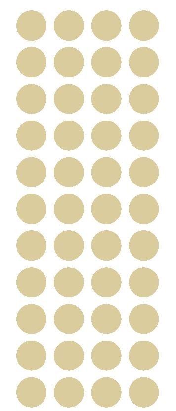 3/4" Beige Tan Round Color Code Inventory Label Dot Stickers MADE IN USA