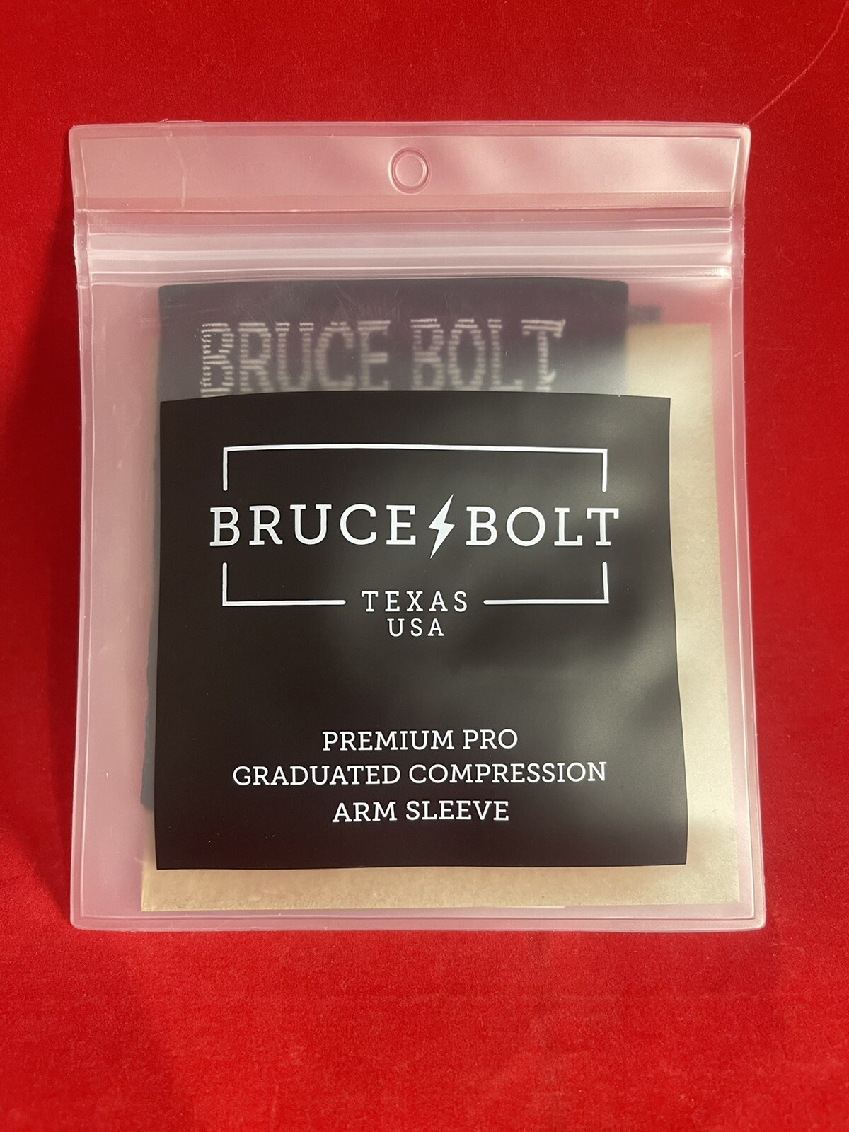 Bruce Bolt- BLACK- Baseball Arm Sleeve-Size: Adult (SM/MD) Older 2022 Version⚡️