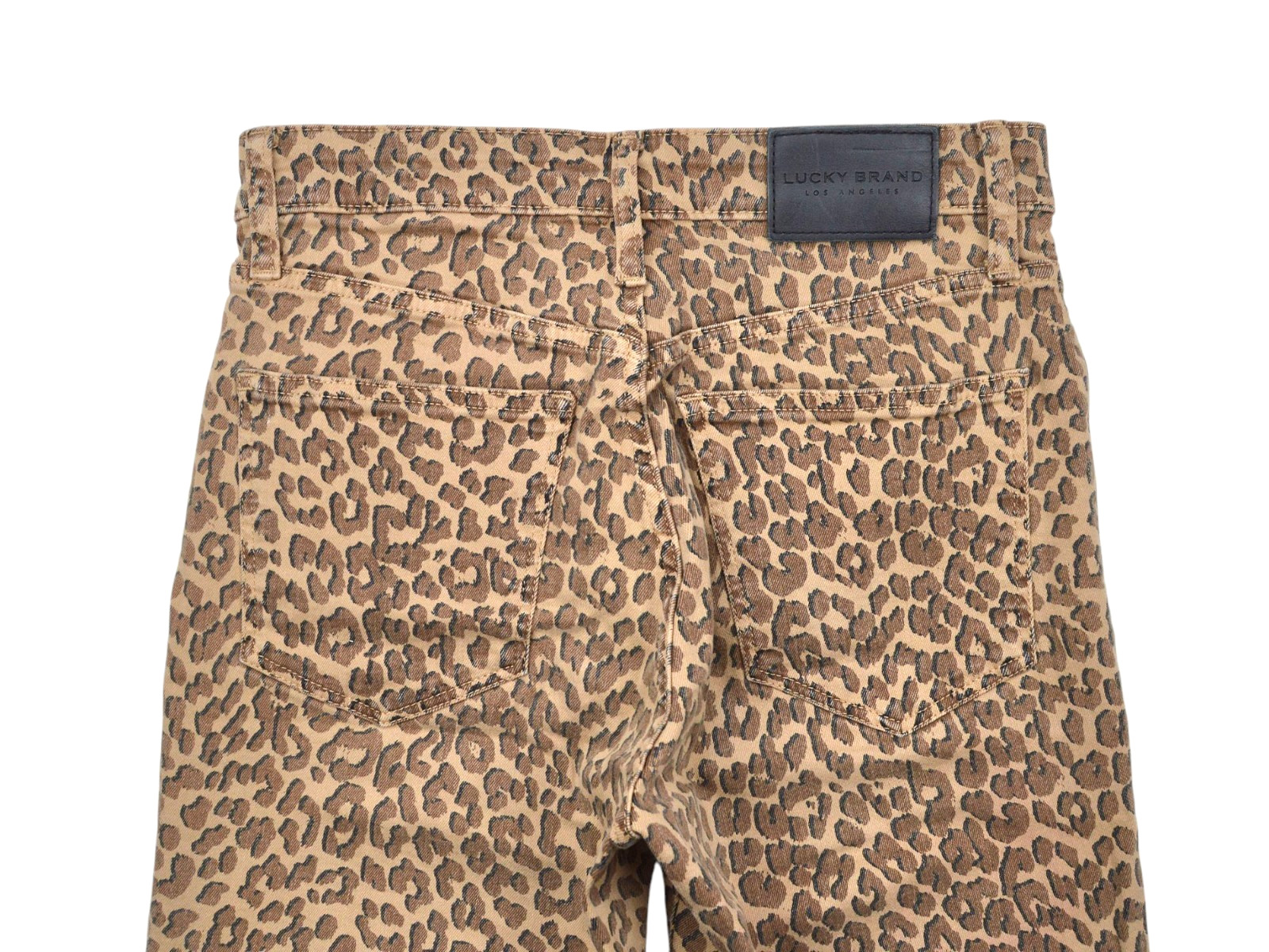 Lucky Brand High Rise Bridgette Slim Jeans Womens Size 6/28 Leopard Print Denim