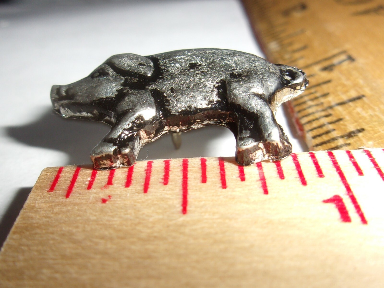 PIG pin vintage motorcycle collectible old HOG HAWG biker vest hat pinback