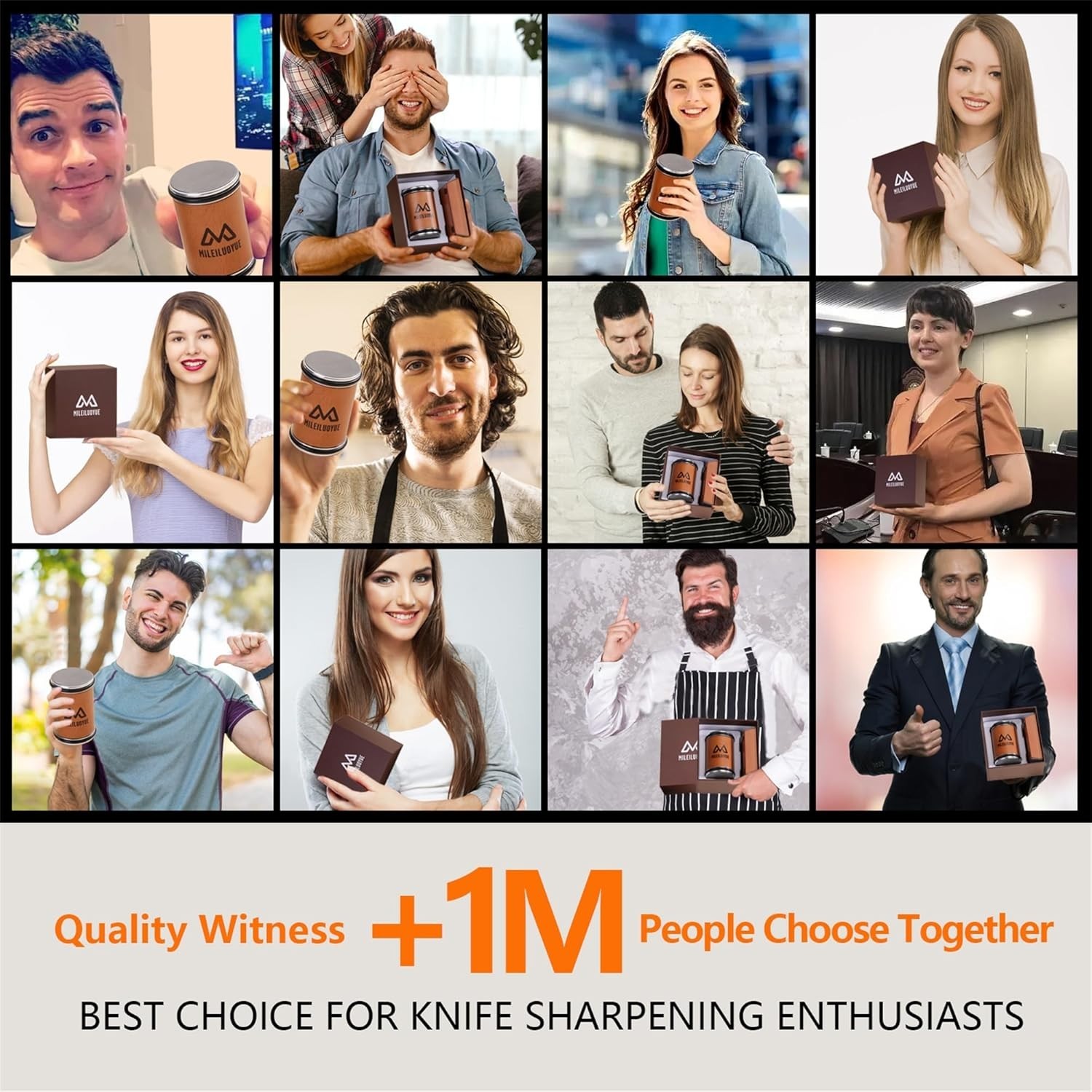 Rolling Knife Sharpener Set Diamond Ceramic Discs Professional Sharpening Kit