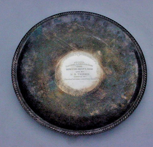 Arizona national livestock show Hereford cow cattte trophy 1966 Herald B Thurber