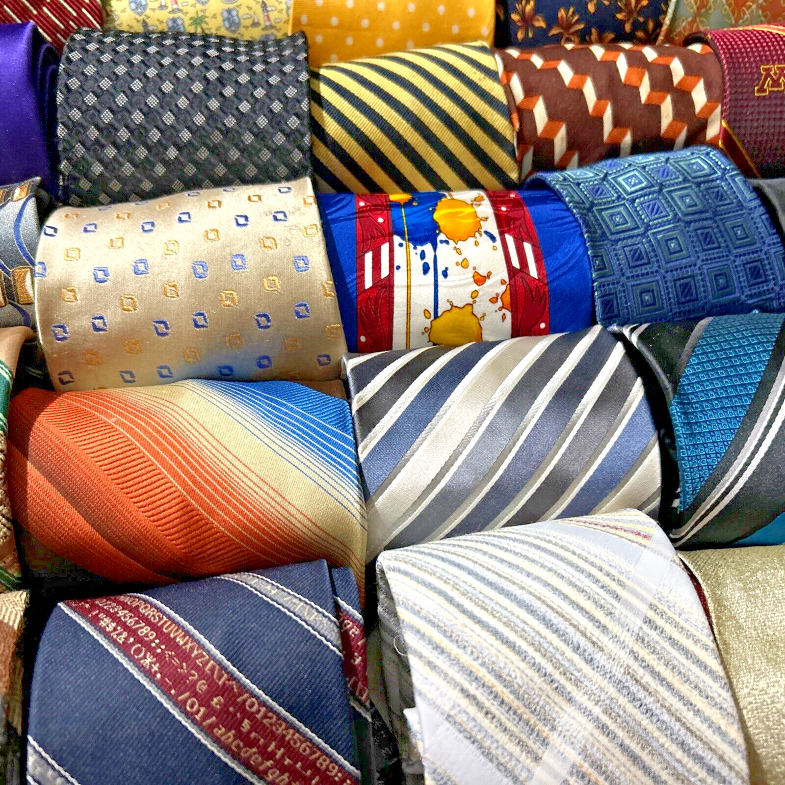 40 Pc Neckties Lot Mix Wear Quilting Craft Cutter Wholesale Tie Lots