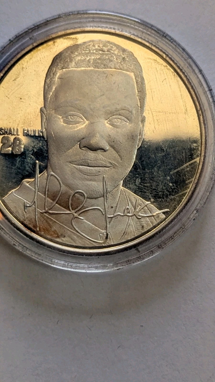 NFL Indy Colts Marshall Faulk RB Football 999 Silver 1 Oz Ounce Art Round Toner