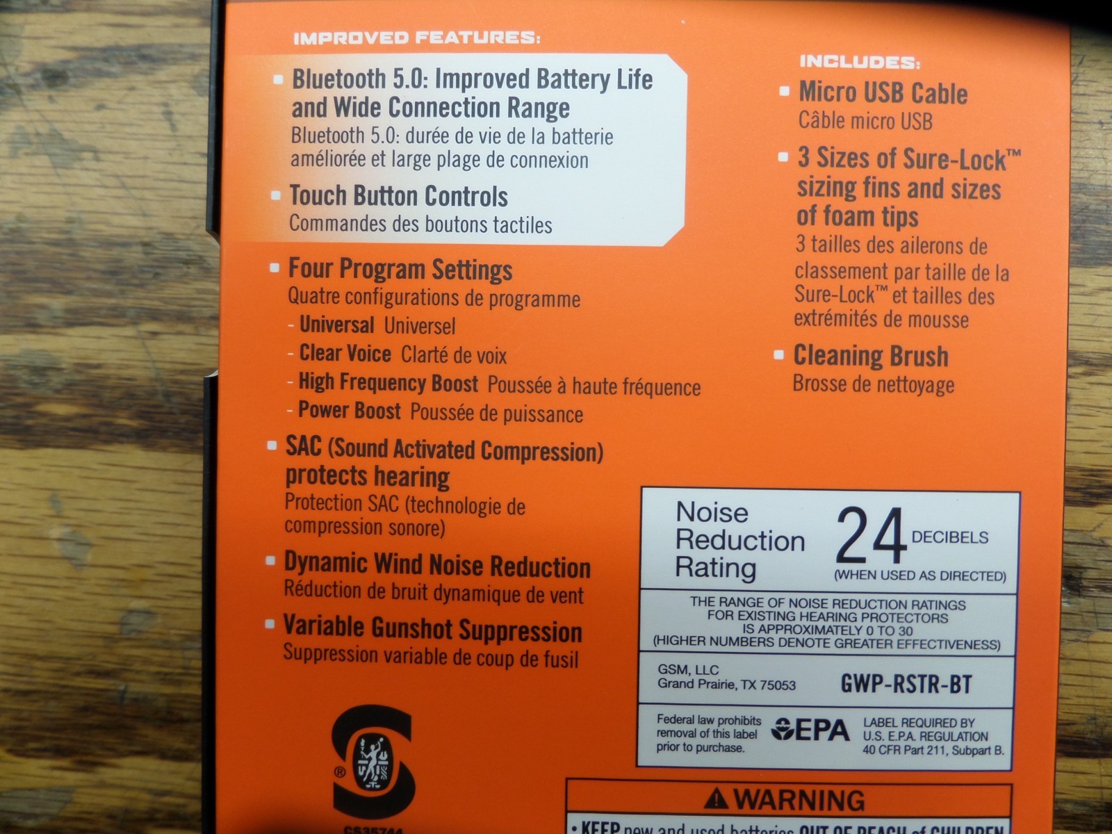 Walkers Restrictor Electronic Ear Buds GWP-SLCR2-BT V2