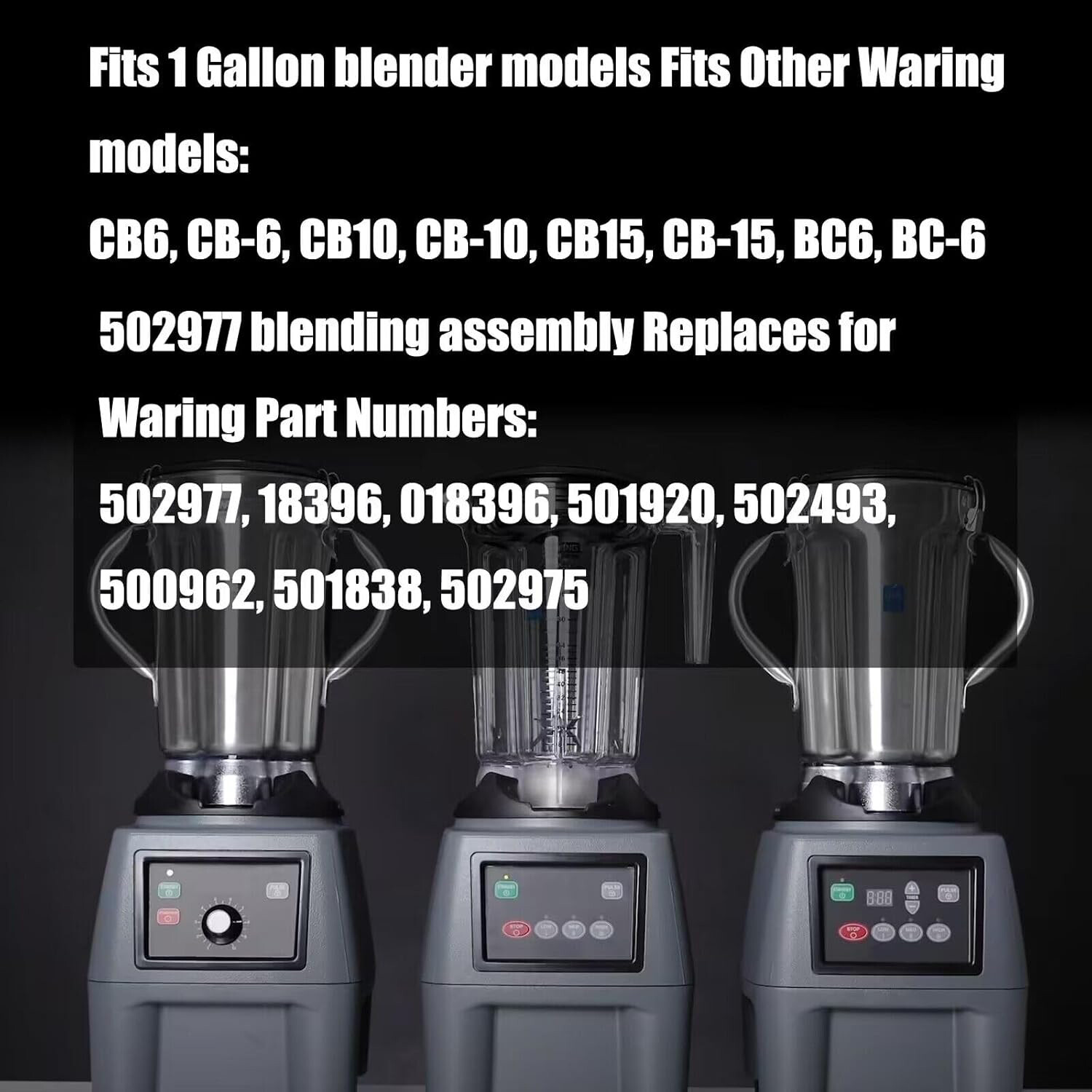 For Waring CB6 CB10 CB15 Cutting Blade Assembly Replacement 502977 Assembled