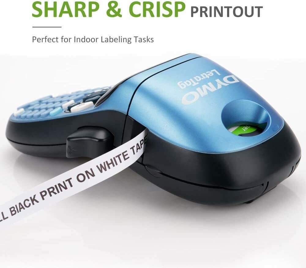 5PK Compatible DYMO LetraTag Refills 91330 White Paper Label Tape 12mm LT-100H