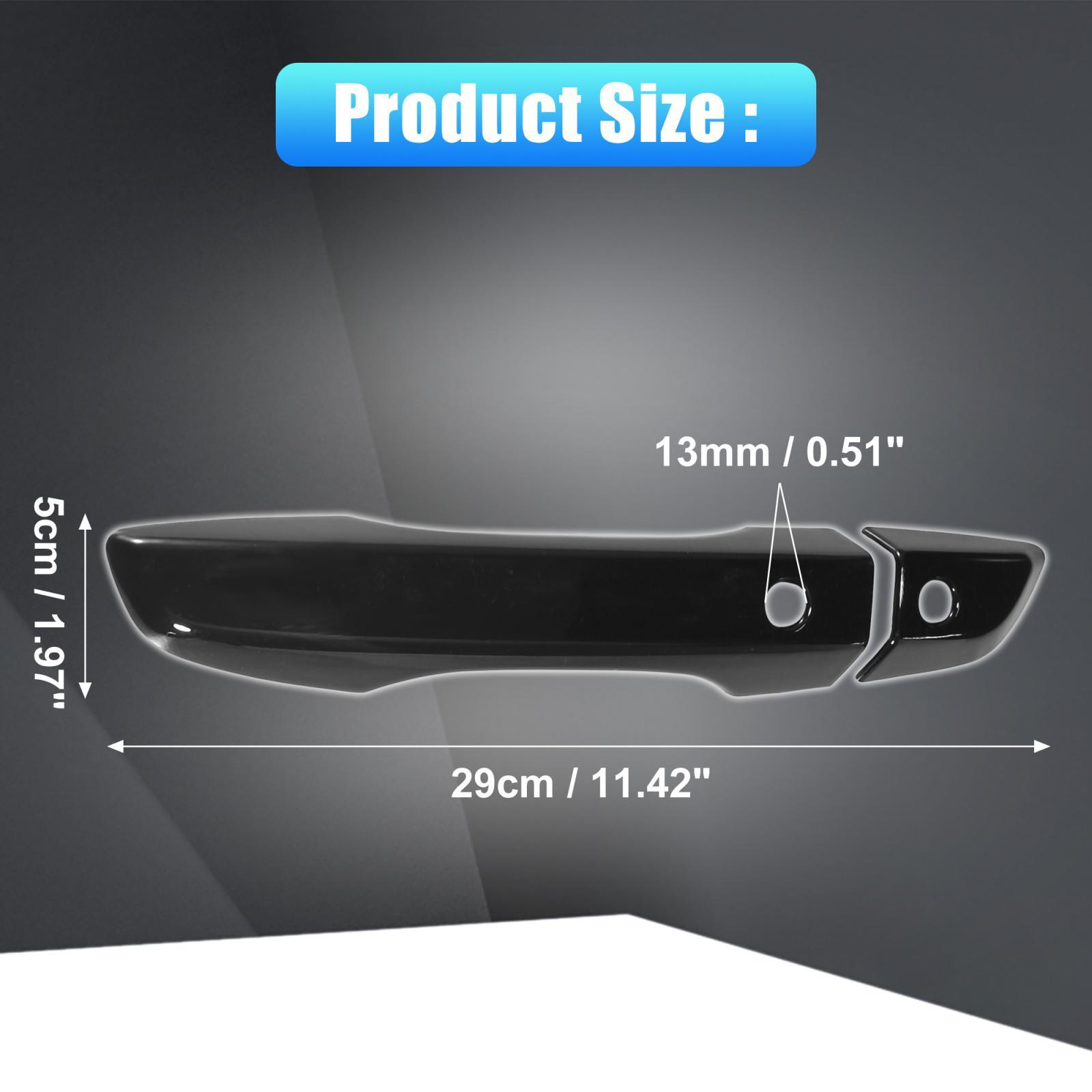 8pcs Glossy Black Door Handle Cover for Honda Civic 10th Gen w/ Smart Keyhole