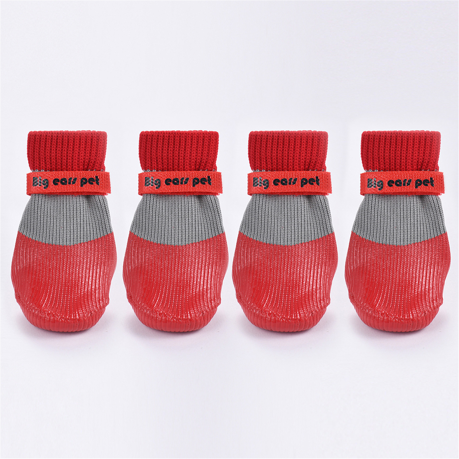 Outdoors Indoor Dog Socks Soft Rubber Anti-slip Dog Shoes Waterproof Strapped