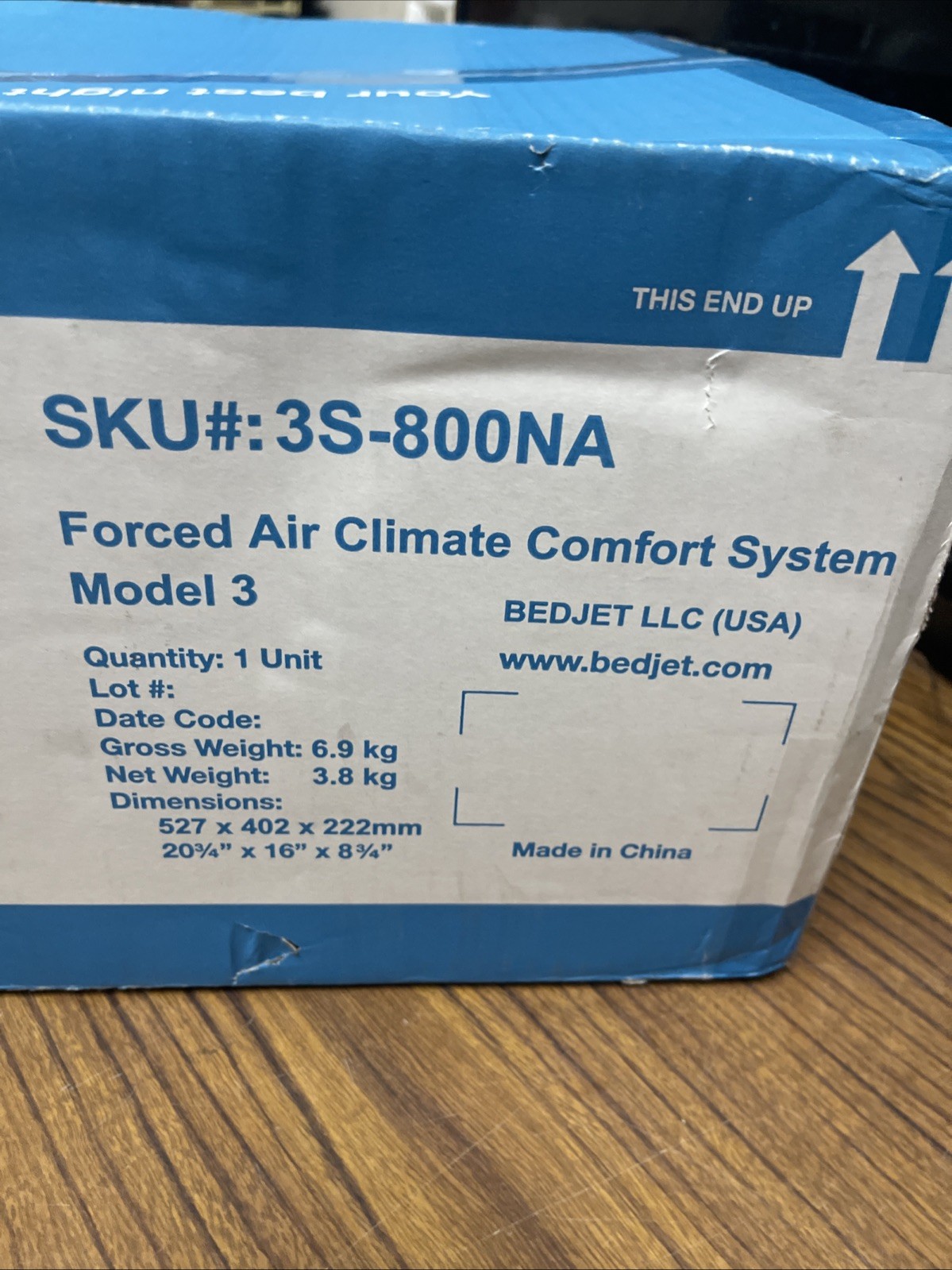 BedJet 3S-800NA Forced Air Climate Comfort System