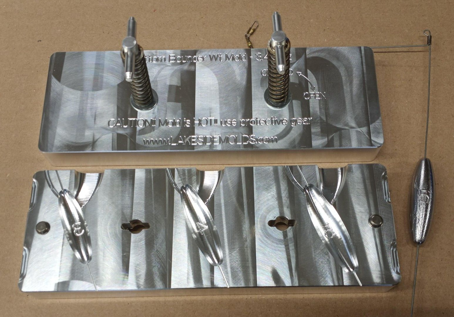 Bottom Bouncer Weight Mold - 3 oz, 4 oz, 5 oz.