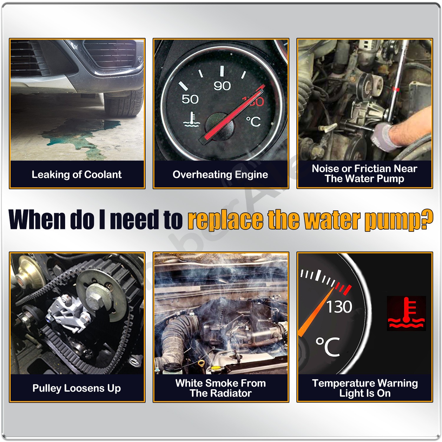 Water Pump G1820 for 96-10 Chevrolet GMC Suburban Silverado 4.3L 5.0L 5.7L