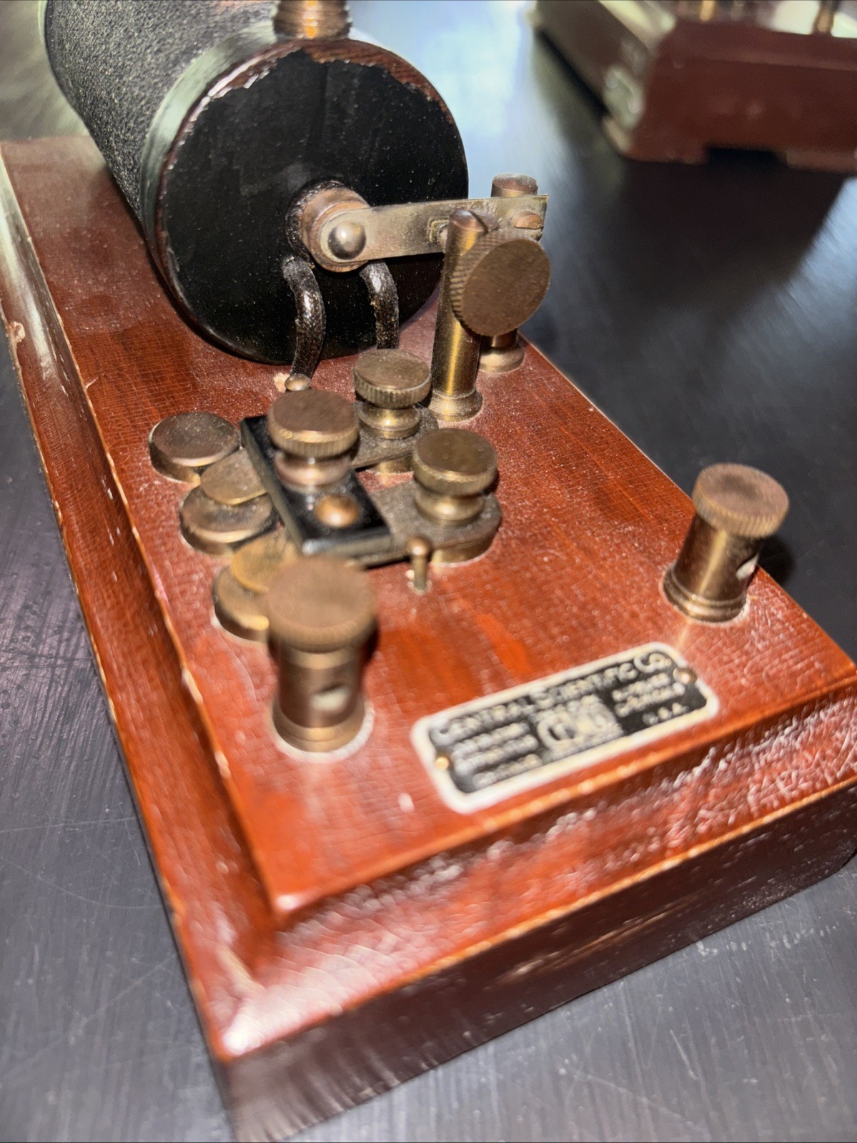 antique Cenco INDUCTION spark COIL vintage Science Lab RUHMKORFF old