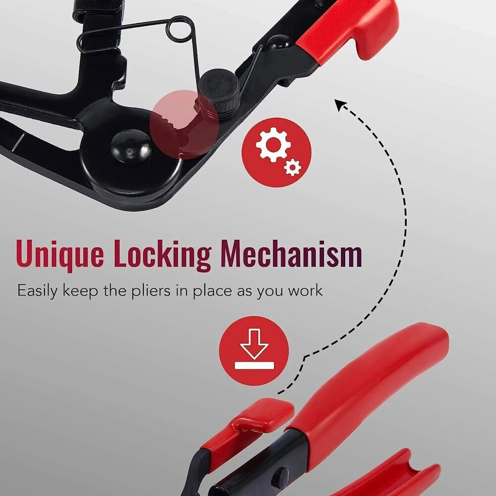 10Pc Hose Clamp Clip Remover Pliers Wire Long Reach Kit Fuel Oil Water Hose Tool