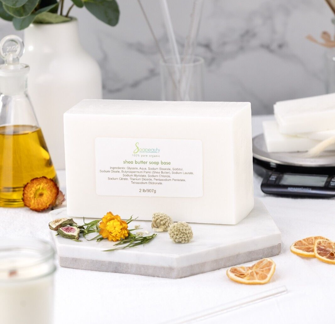 SHEA BUTTER GLYCERIN MELT & POUR SOAP BASE DETERGENT FREE 10 LB