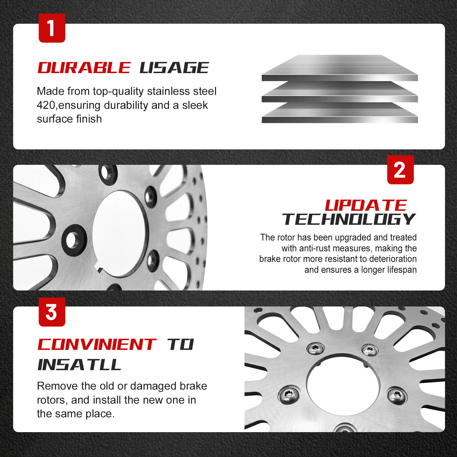 11.5" Rear Brake Rotor for Harley Touring Dynas Touring Sportster US