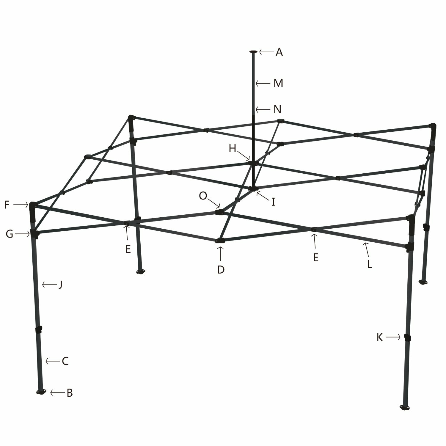 for ABCCANOPY Commercial Deluxe 10x10 Pair Truss Bars Replacement Parts (Part L)