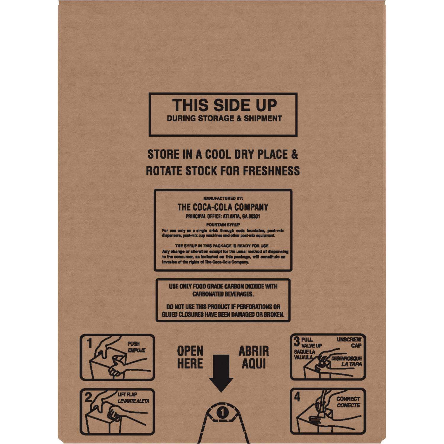 Coke Zero 5 Gallon Bag-In-Box BIB Soda Fountain Flavor Syrup Concentrate