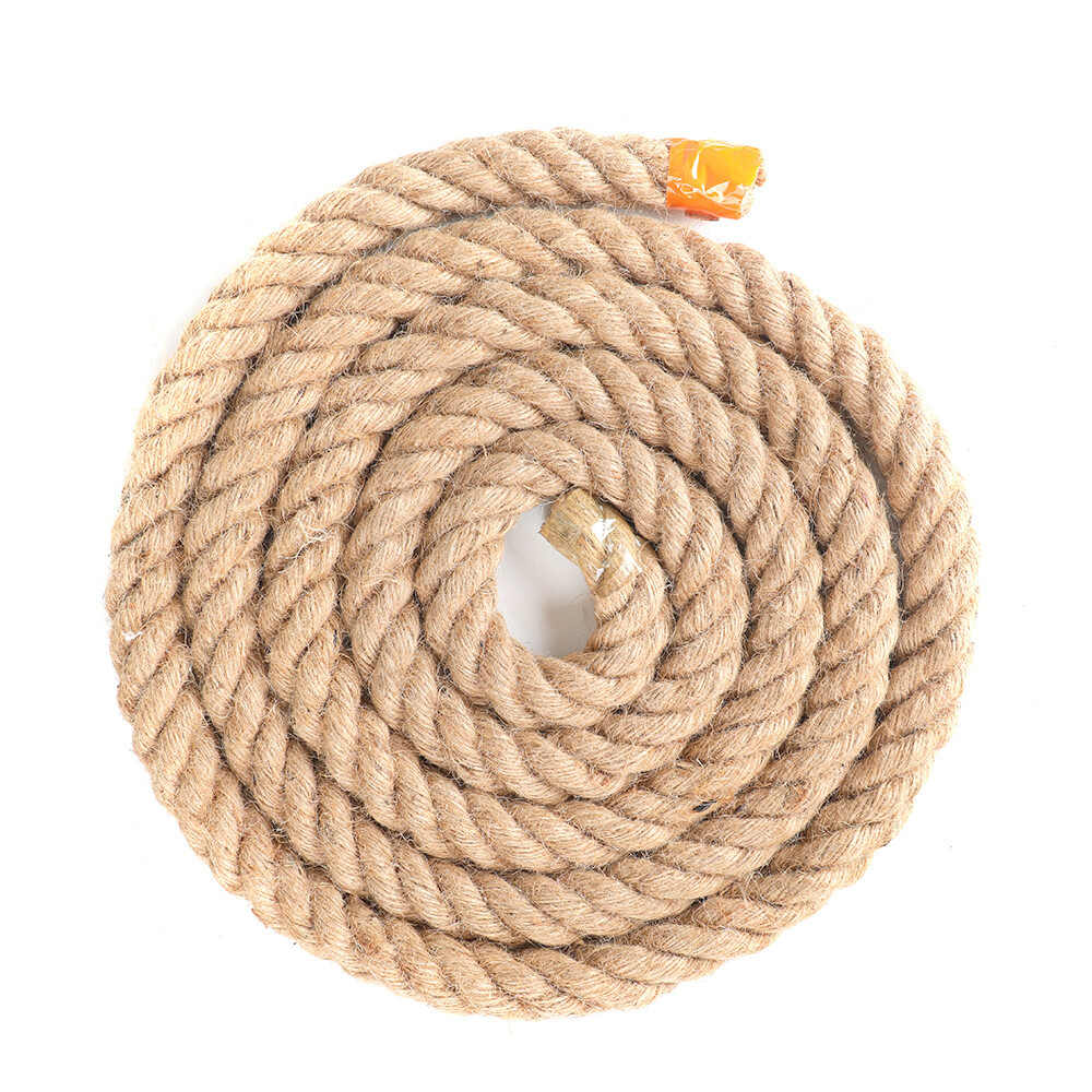 Twisted Manila 4 Strand Natural Fiber Cord Ropes Landscape Fitness Dock Decor