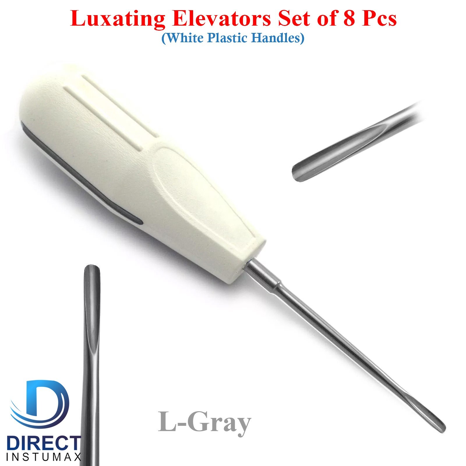 8 Pcs Dental Luxating Elevators Root Elevators Luxation Oral Surgery Extraction