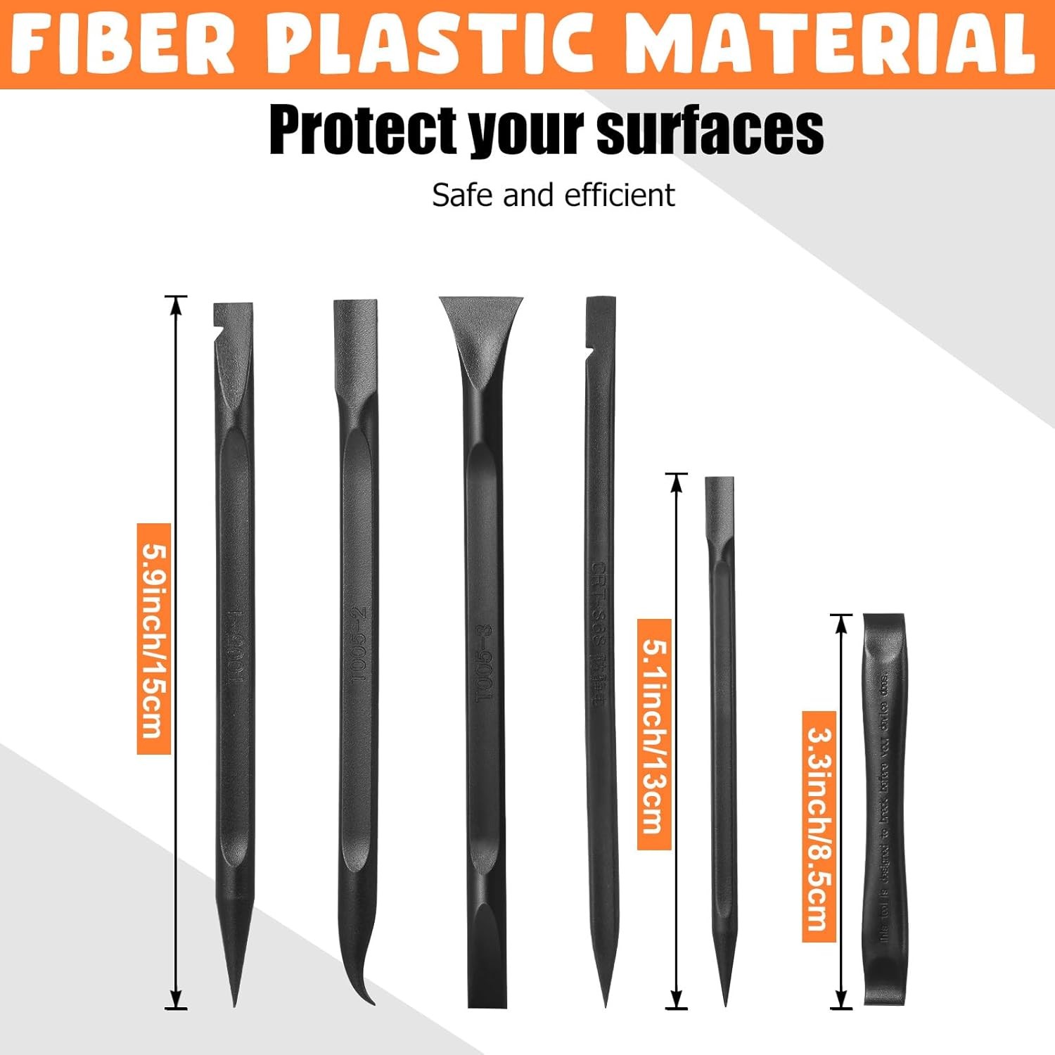 Tallew 9 Pcs Plastic Scraper Tool Sticker Plastic Razor Blade Scraper Plastic Pi