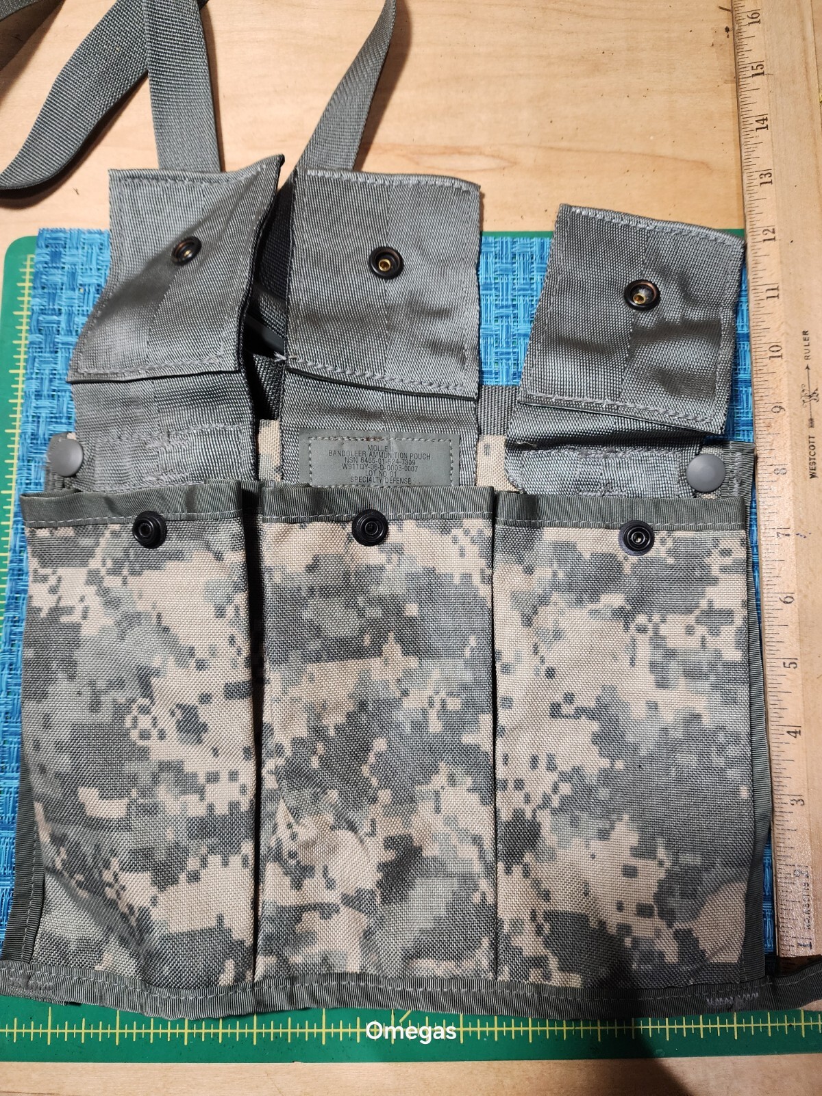 -Lot of 10- Military Bandoleer MOLLE II 6 magazine ammunition pouch w/strap