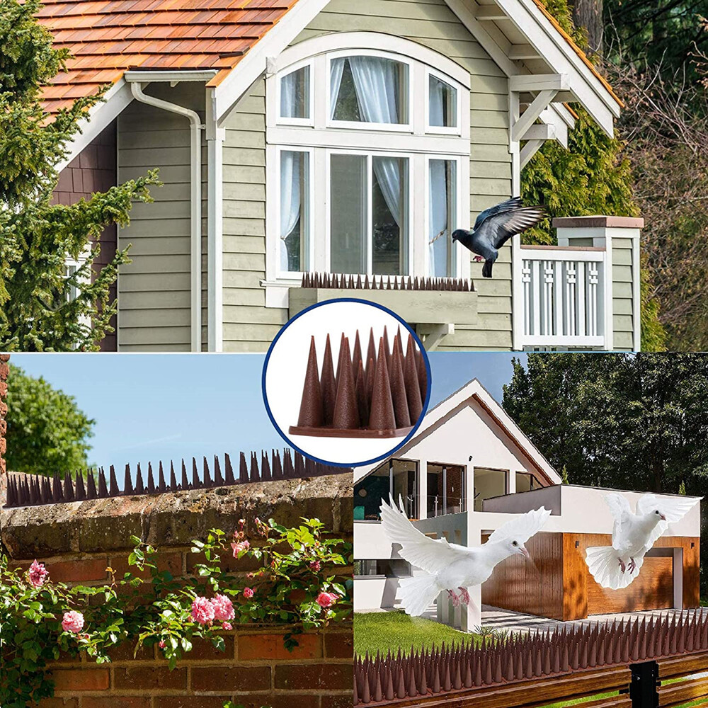 Cat Bird Repellent Spikes Outdoor Fence Spike Plastic Deterrent Climb Strips
