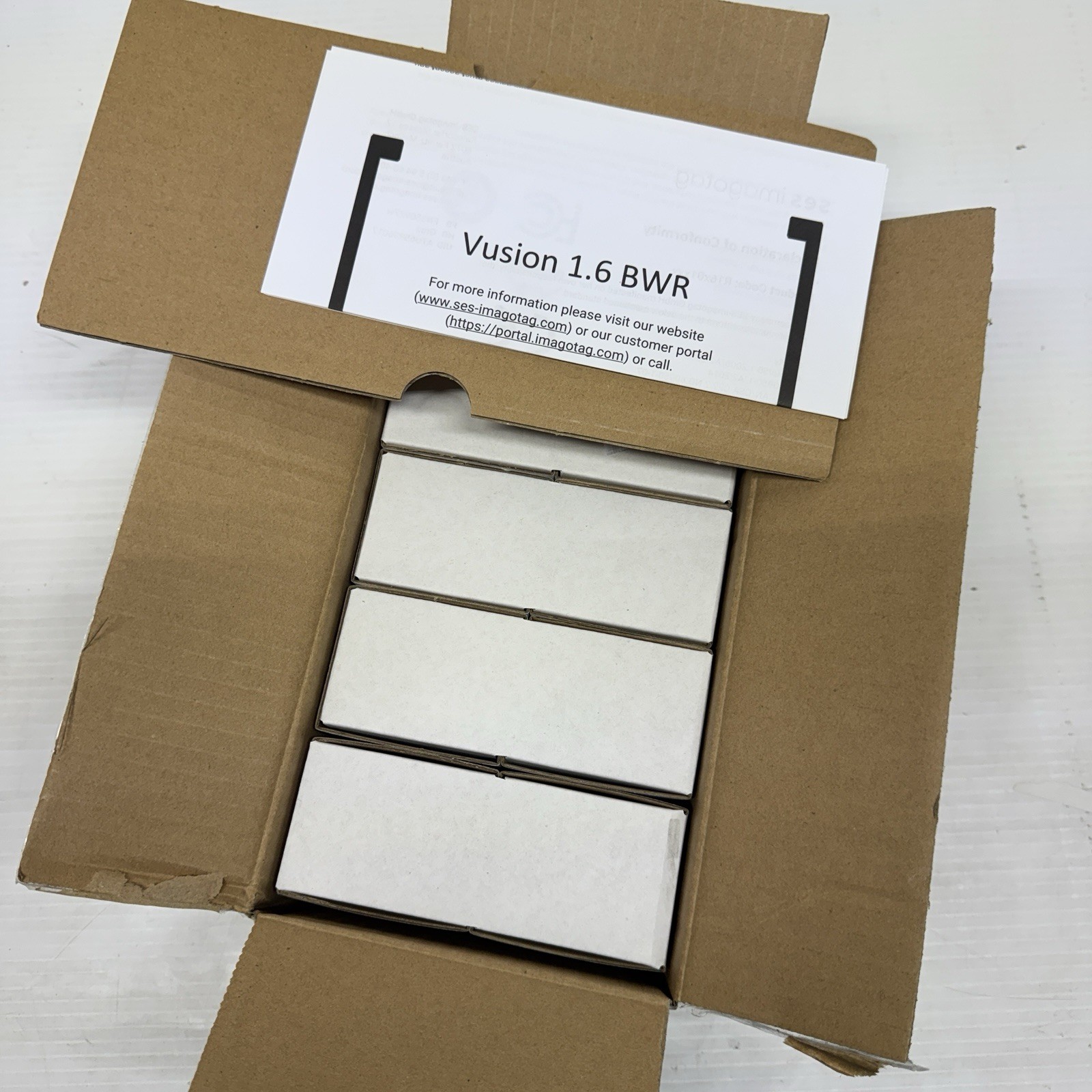 BOX OF 100 ses imagotag Vusion 1.6 BWR BAR Code Electronic Shelf Price Tags