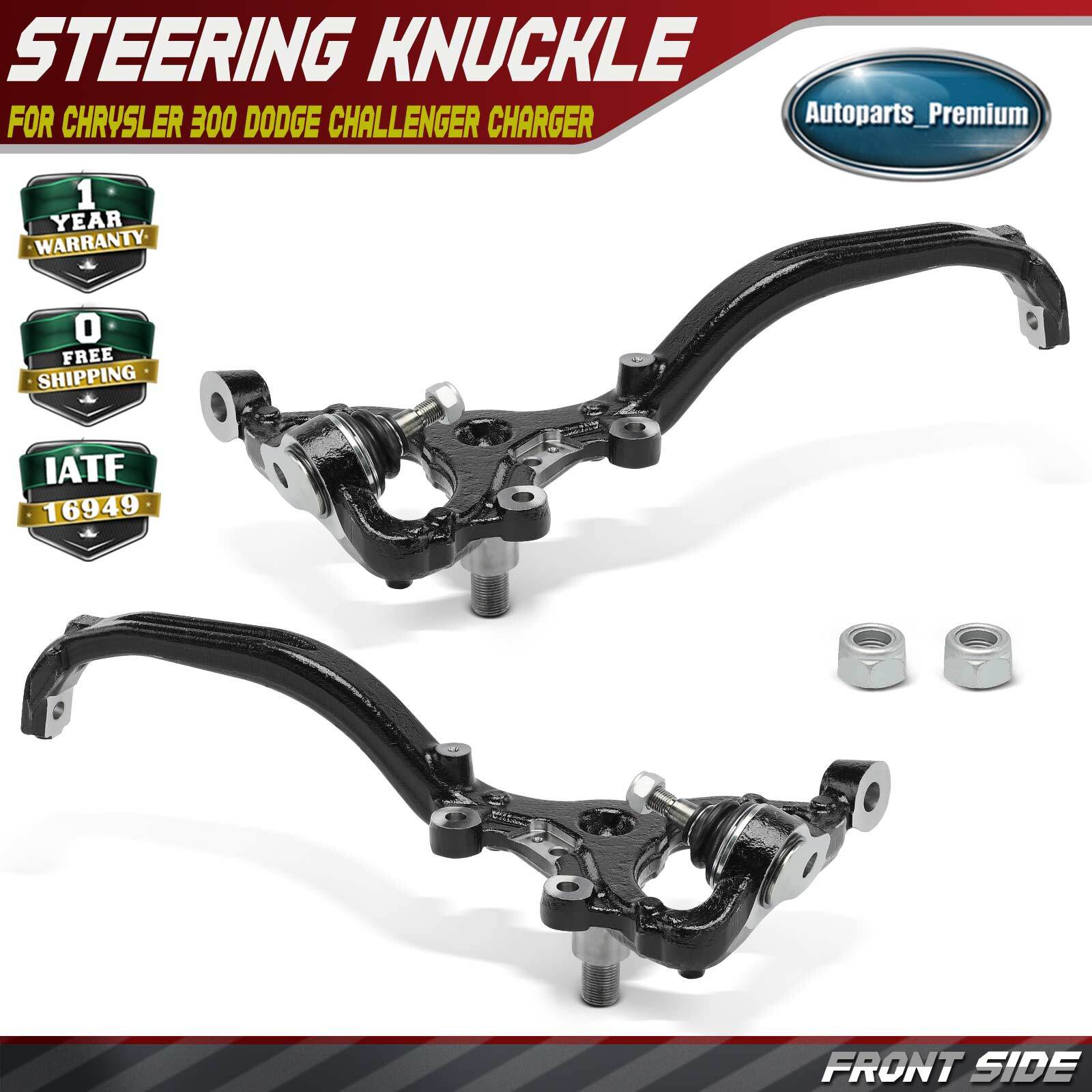 2x Front Side Steering Knuckle for Chrysler 300 Dodge Challenger Charger Magnum