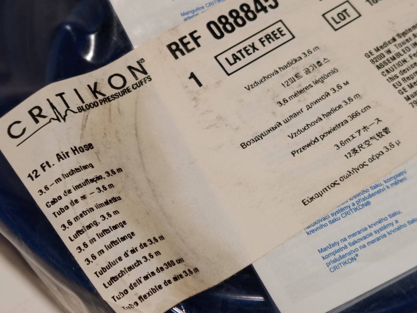 Lot of 40+ BP cuffs & hoses GE Critikon/Welch Allyn 2205 107365 088845 NIBP 12ft