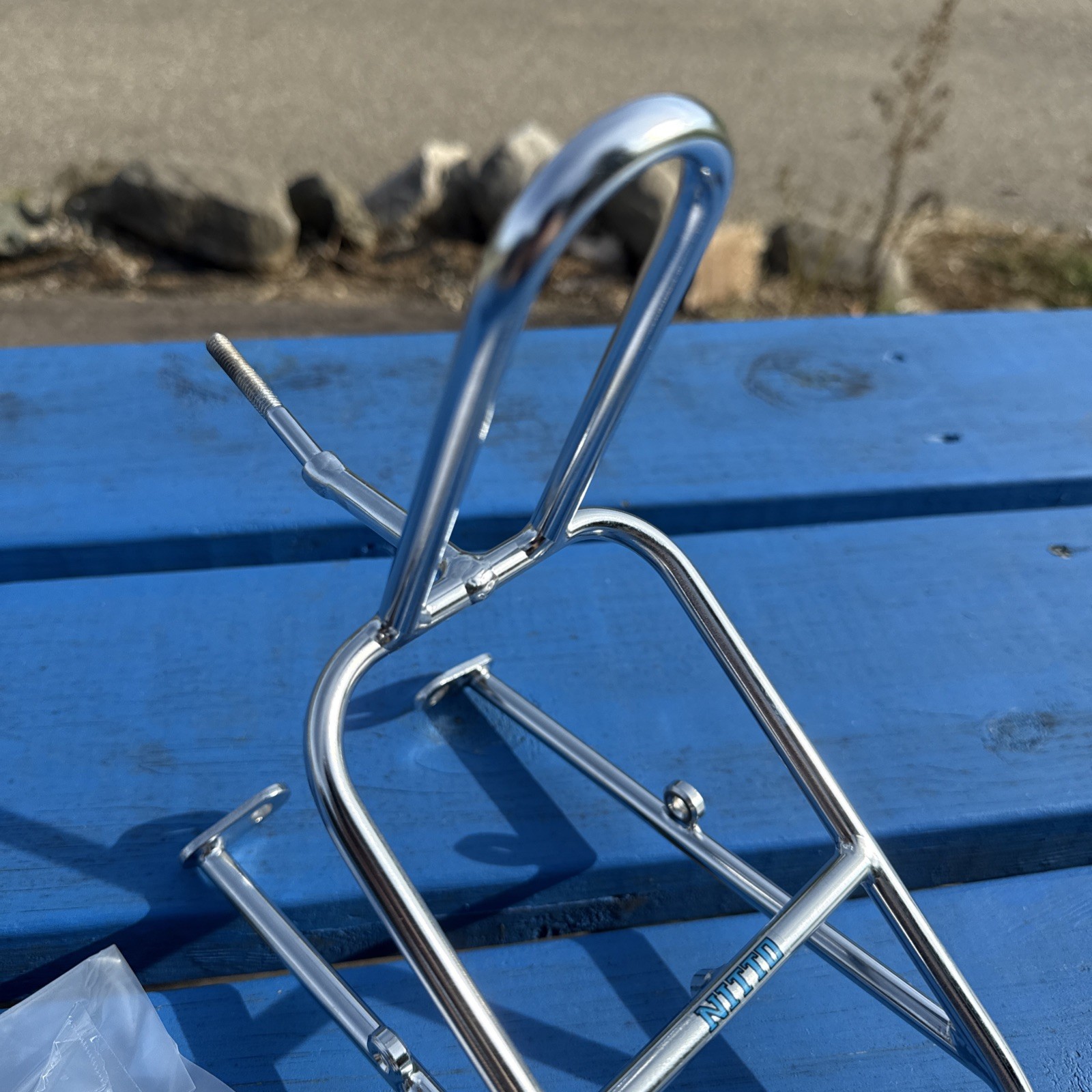 Nitto M12-2 Front Mount Bicycle Rack: Silver W/ Hardware, For Cantilever Brakes