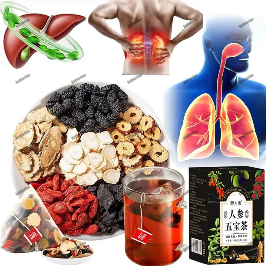 30pcs Ginseng six treasure tea , Kidney tea ,liver tea , red date kidney health
