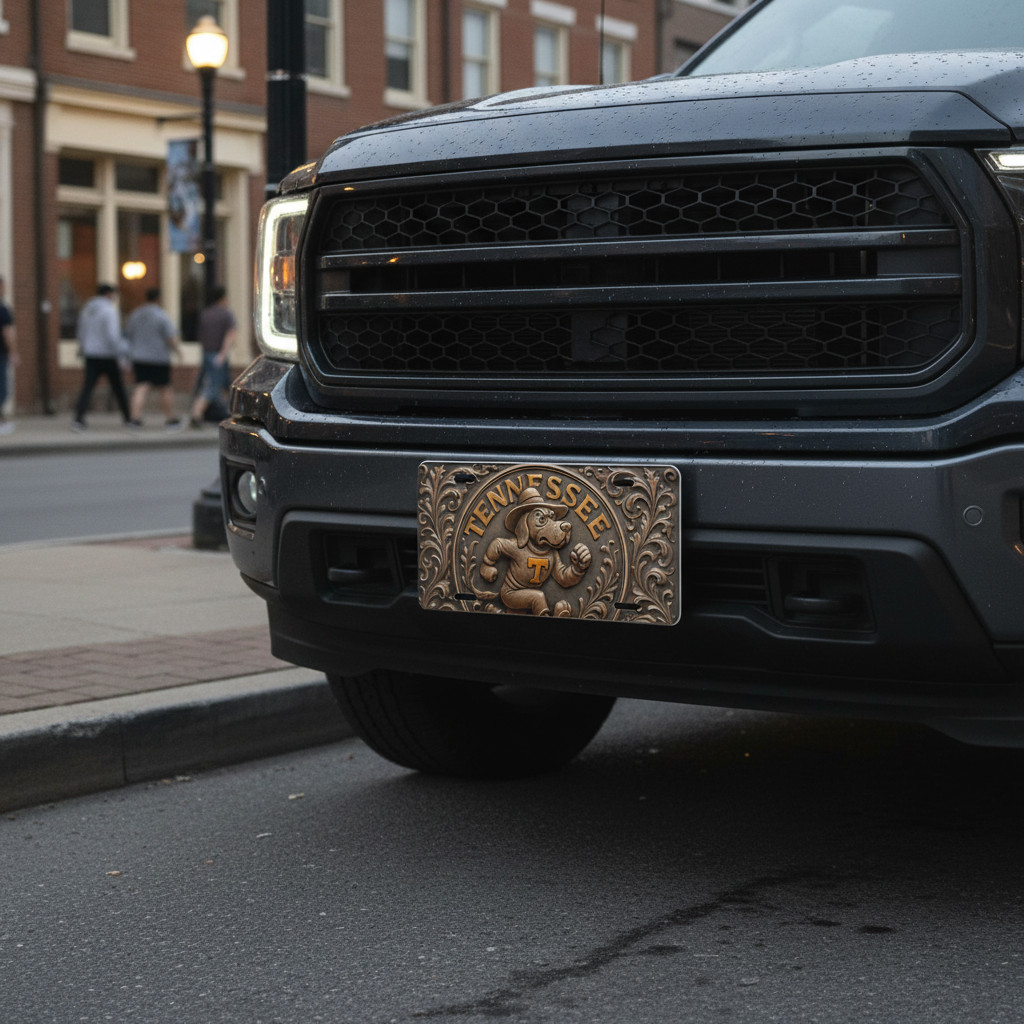 Tennessee Vols 12"x6" License Plate | Vintage Smokey Flat Surface Car Tag | Flat