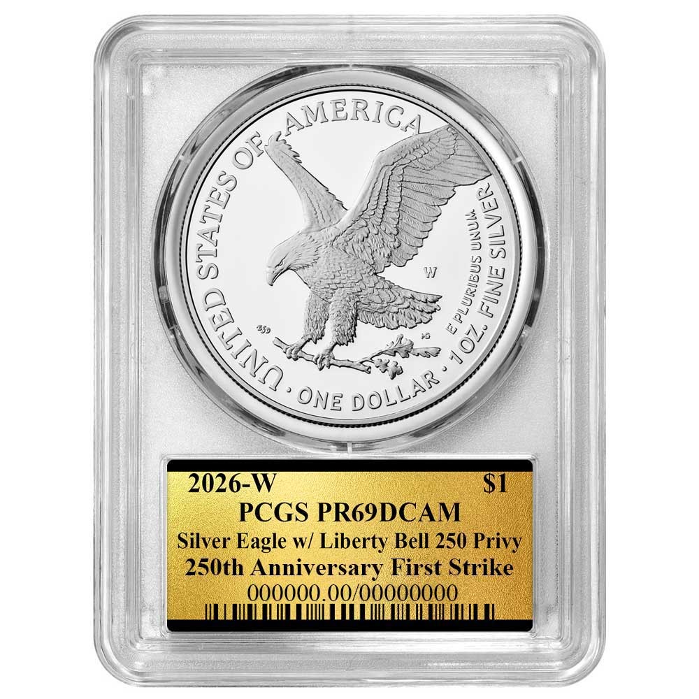 Presale - 2026-W Proof $1 American Silver Eagle PCGS PR69DCAM FS American 250th