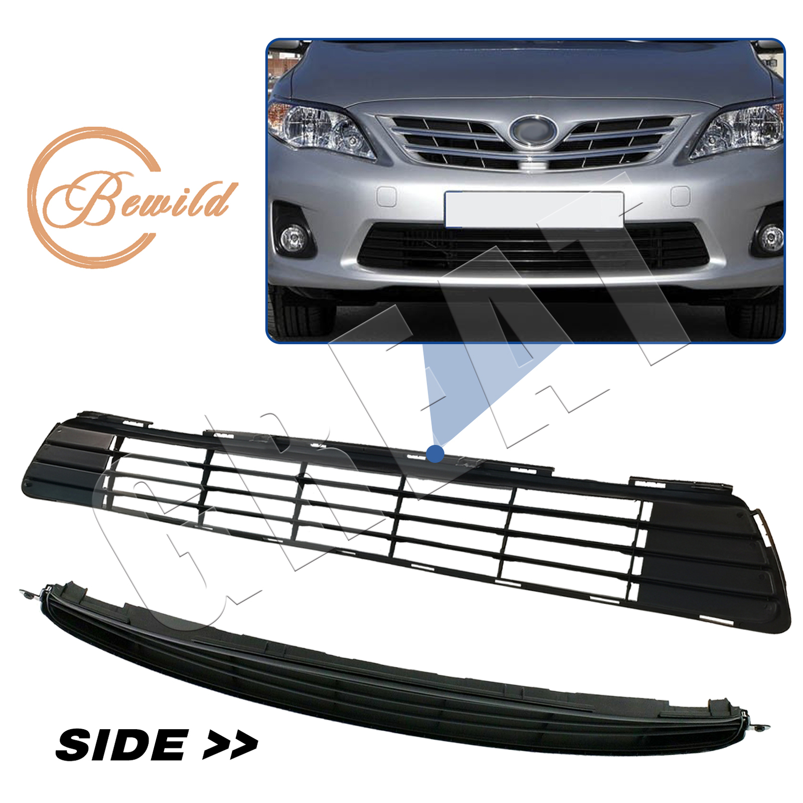 Front Bumper Lower Grille For Toyota Corolla 2011 2012 2013 TO1036125 5311202280